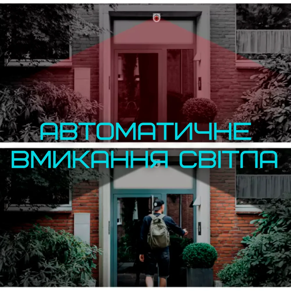 Бездротова Поворотна WIFI Камера Лампочка з Датчиком Руху та Нічним Баченням з ІЧ Підсвічуванням Full HD — фото 3