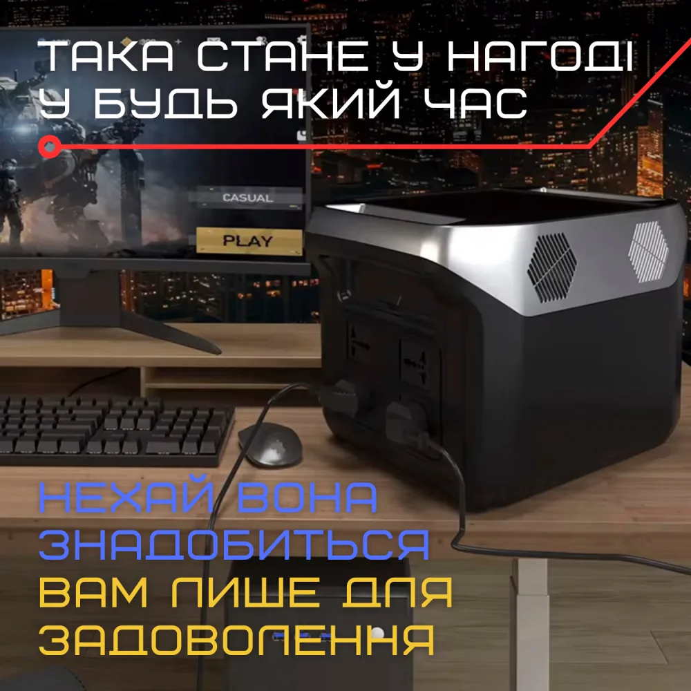 Портативна електростанція SL-65 1500W ⚡ 1536Вт·год для дому, роботи та відпочинку — фото 6