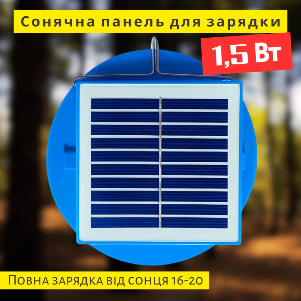 Сонячний Ліхтар Прожектор 4-в-1 з Повербанком 5400 mAh Вулична Гірлянда 10 Метрів 8 Режимів та LED-Лампа Сонячна Панель IPX4 для Кемпінгу, Дачі та Дому — фото 5
